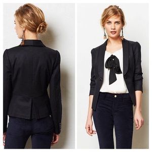 Anthropologie Elevenses Gamine Tuxedo Blazer 0